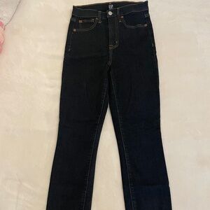 Women's GAP High Rise Dark Blue Denim Skinny Jeans Size 2 (26R).